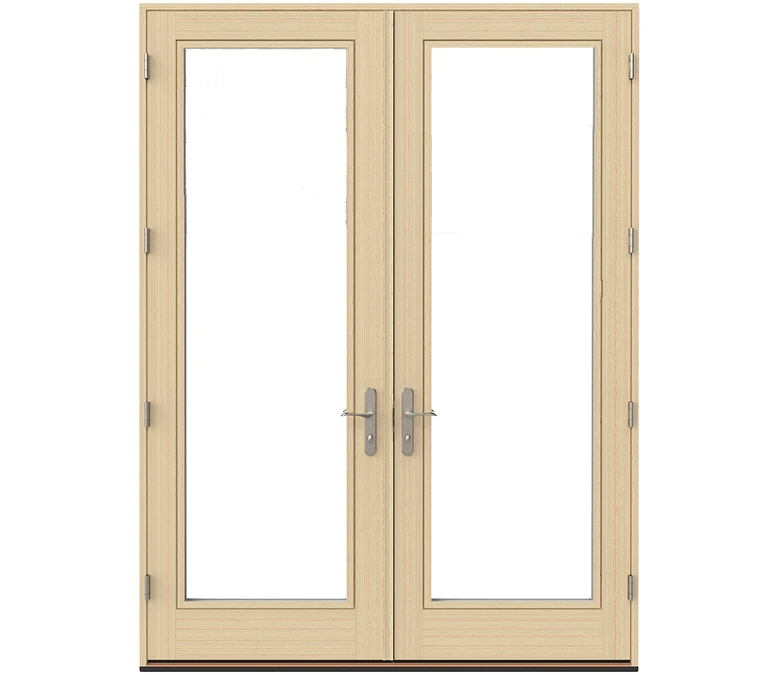 Port St Lucie Pella Lifestyle Series Wood Double Hinged Patio Doors